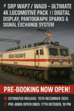 ⚡ SRP WAP7 / WAG9 – Ultimate 4K Locomotive Pack | Digital Display, Pantograph Sparks & Signal Exchange System - Image 2