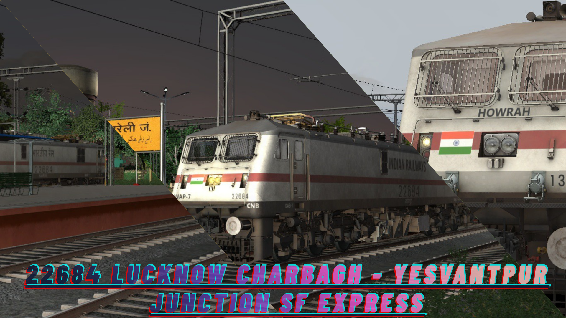 IRTS GAMING (3) 22684 Lucknow Charbagh - Yesvantpur Junction SF Express For Uttar Pradesh v1 Route - Image 1